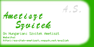 ametiszt szvitek business card